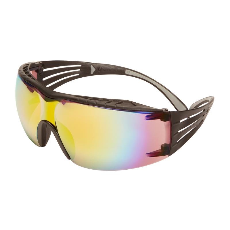 3M™ SecureFit™ 400X Schutzbrille, schwarz/schwarze Bügel, Antikratz-Beschichtung, orange-verspiegelte Scheibe, SF416XAS-BLK-EU, 20 pro Packung | Packung (1 Stück)