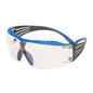 3M™ SecureFit™ 400X Schutzbrille, blau/graue Bügel, Scotchgard™ Anti-Fog-/Antikratz-Beschichtung (K&N), transparente Scheibe, SF401XSGAF-BLU-EU, 20 pro Packung | Packung (1 Stück)