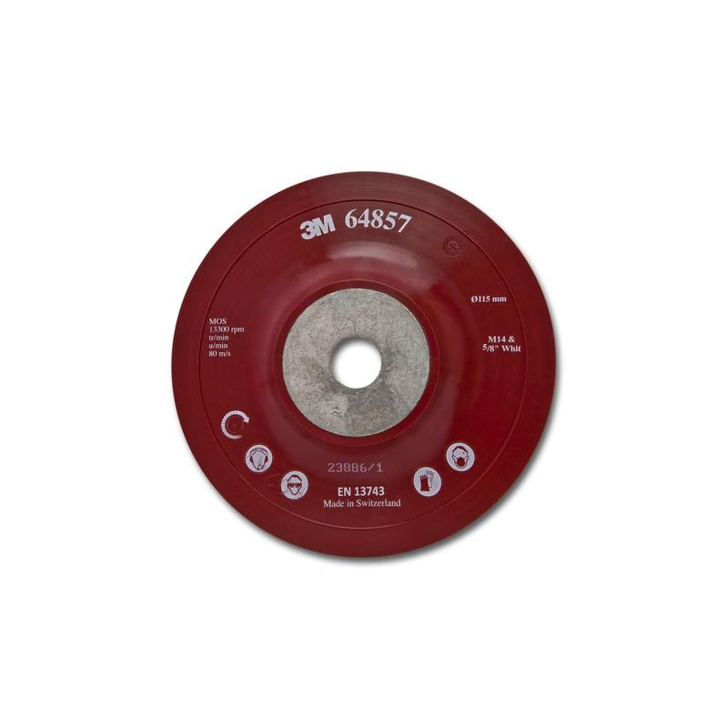3M™ high performance backing plate flat, red, M14 - Flexible and durable