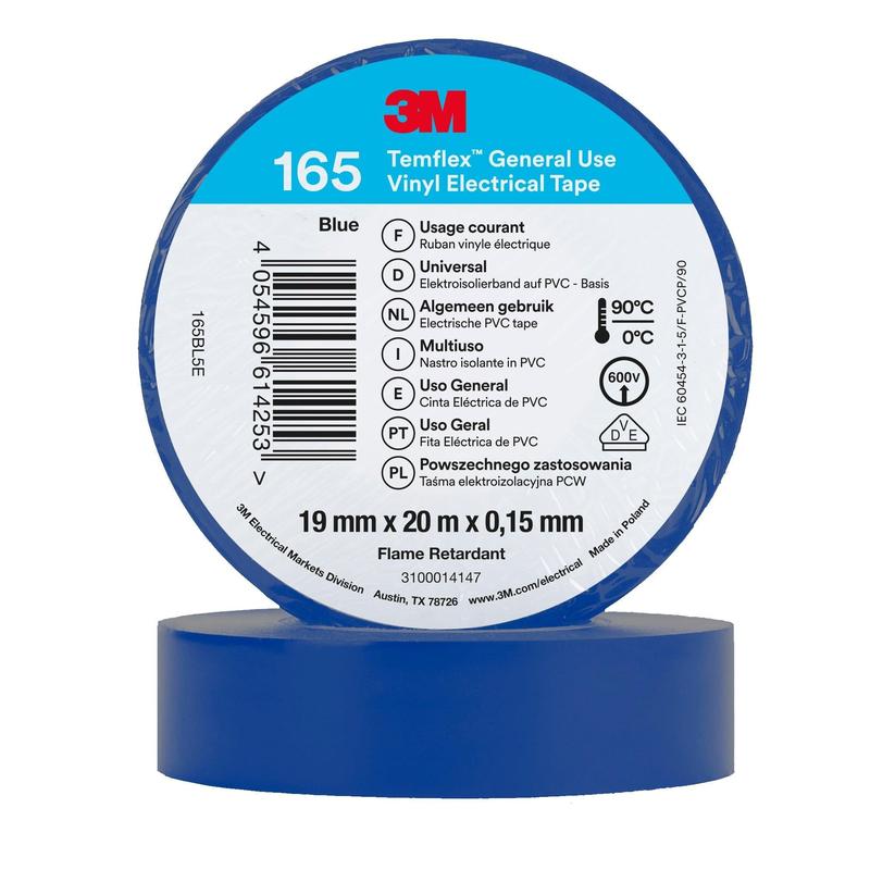 3M™ Temflex™ Vinyl-Isolierband 165 Blau