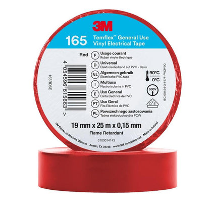 3M™ Temflex™ Vinyl-Isolierband 165 Rot