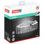 tesa ALUXX Single-Tier Corner Shower Basket, Aluminum, Chrome-Plated, Includes Adhesive Solution