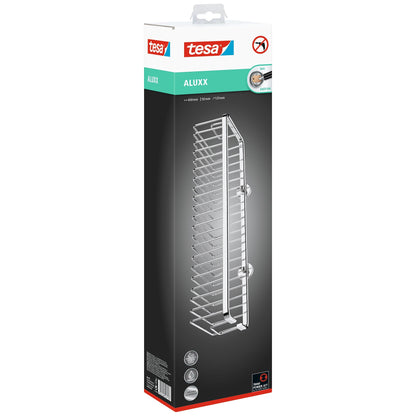 tesa ALUXX Shower Basket (No Drilling Required), 45 cm wide, includes adhesive solution
