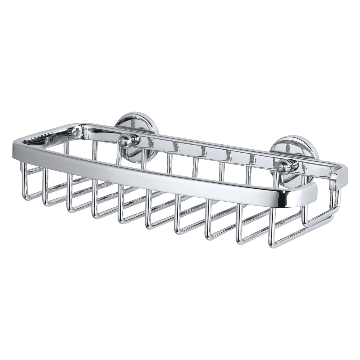 tesa ALUXX Single-Tier Adhesive Shower Shelf, Chrome-Plated, Includes Adhesive Solution