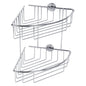 tesa BAATH Corner Shower Shelf, Chrome-Plated, Includes Adhesive Solution