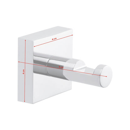 tesa EKKRO Towel Hook, Chrome-Plated, Includes Adhesive Solution – Dimensions