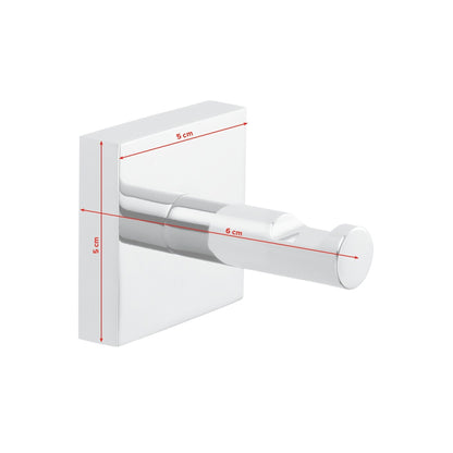tesa Ekkro Coat Hook, Chrome-Plated, Includes Adhesive Solution – Dimensions