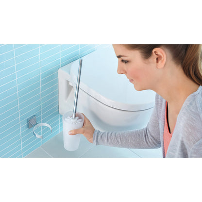 tesa Klaam Wall-Mounted Toilet Brush, Includes Adhesive Solution – Instructions for Use