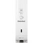 The CWS ParadiseLine "Disinfect" Non-Touch Hand Sanitizer Dispenser, with a white panel, is a white, wall-mounted, non-touch hand sanitizer dispenser from CWS featuring a "Disinfect" sticker and illustrated instructions for one pump and 30 seconds of hand sanitization.