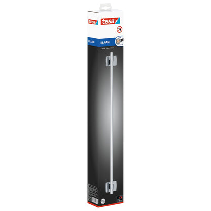 tesa Klaam Bath Towel Rack, Chrome-Plated, Includes Adhesive Solution, 65 cm