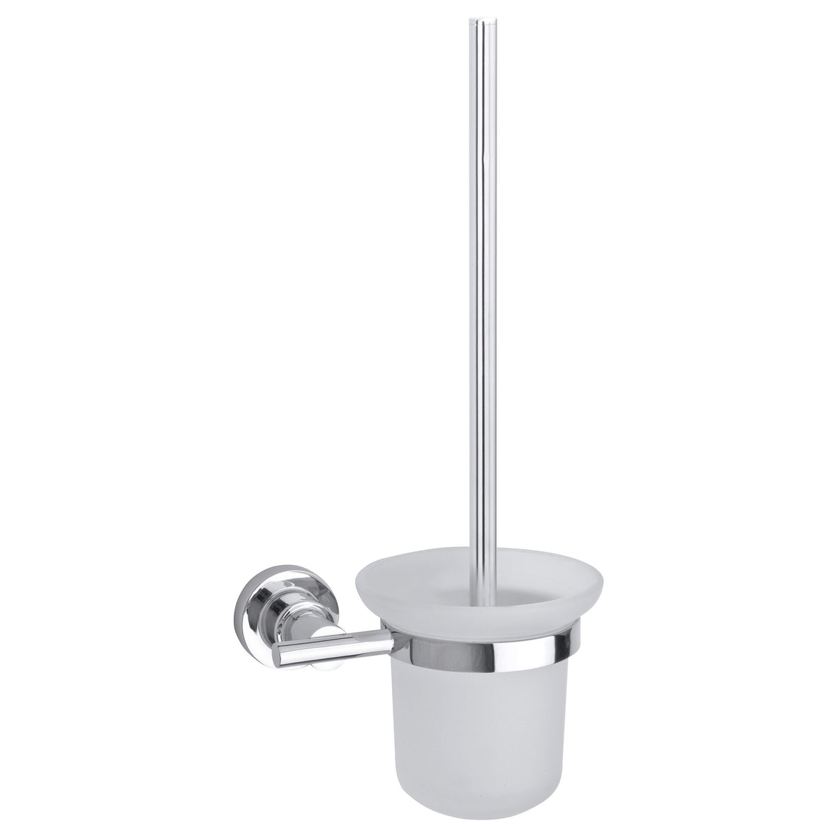 tesa Luup Toilet Brush Set, Chrome-Plated, Includes Adhesive Solution