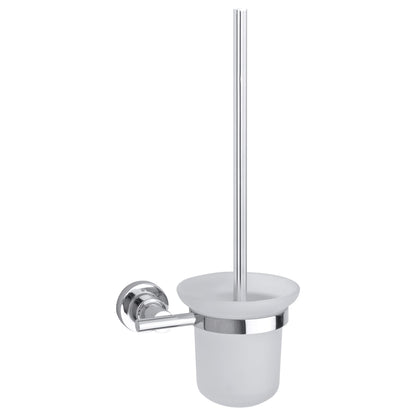tesa Luup Toilet Brush Set, Chrome-Plated, Includes Adhesive Solution