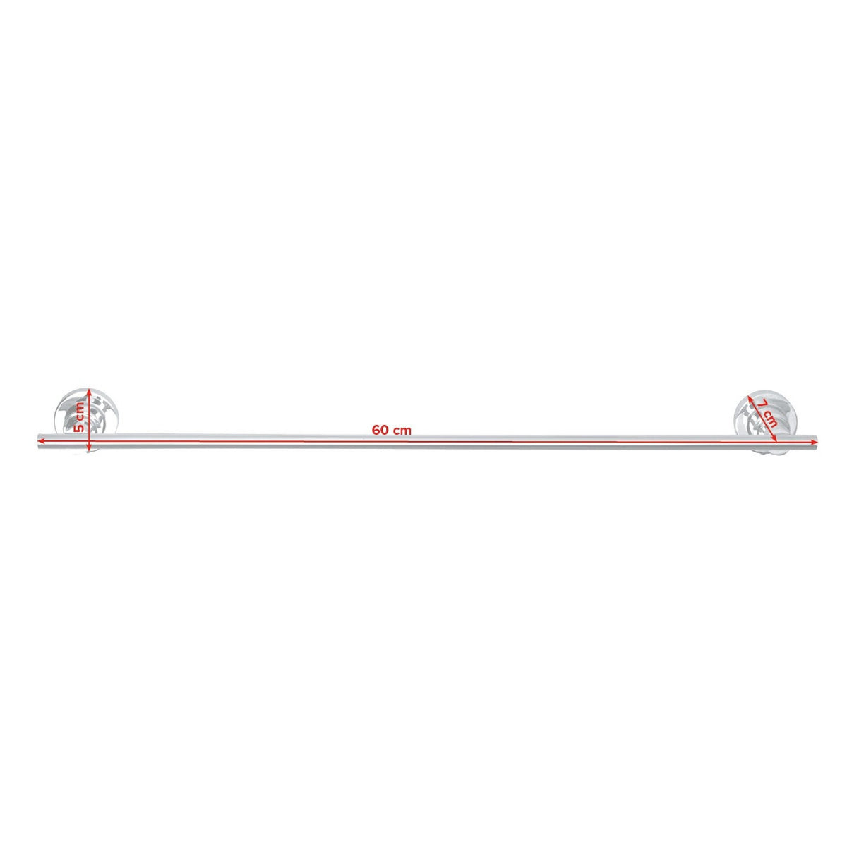 tesa Luup Adhesive Towel Rack, includes mounting kit, 60 cm – Dimensions