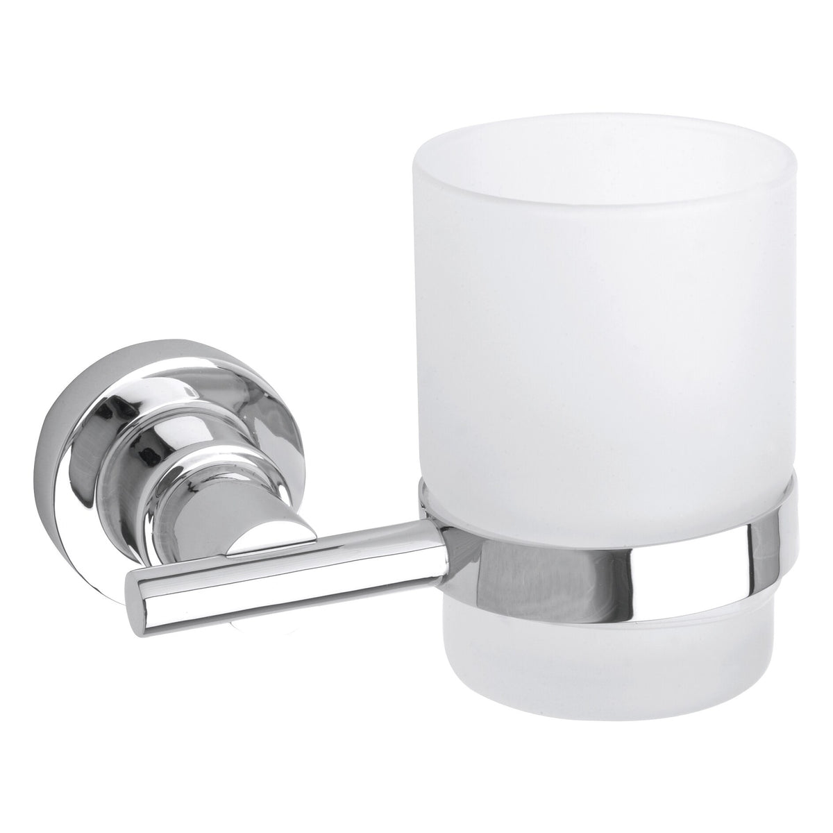 tesa Luup Toothbrush Holder, Chrome-Plated, Includes Adhesive Solution