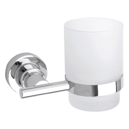 tesa Luup Toothbrush Holder, Chrome-Plated, Includes Adhesive Solution