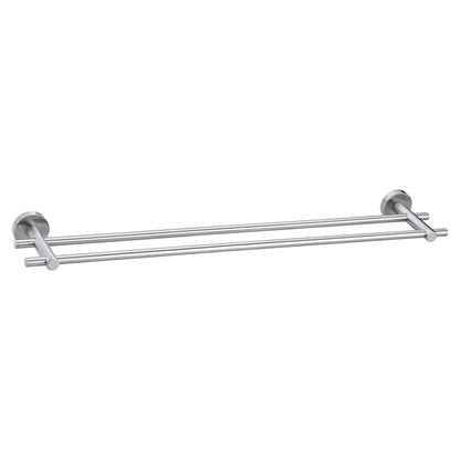 tesa MOON Towel Rack (No Drilling Required), Double, Stainless Steel Finish
