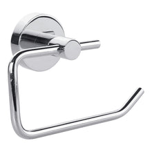 tesa SMOOZ Toilet Paper Holder without Lid, Chrome-Plated, Includes Adhesive Solution