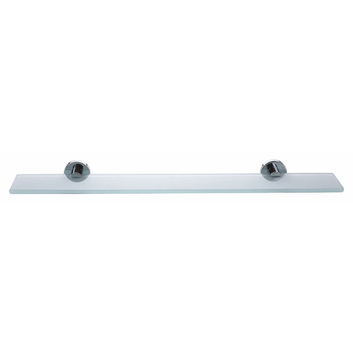 tesa SMOOZ Glass Shelf, Chrome-Plated, Satin-Finish Glass, Adhesive Solution