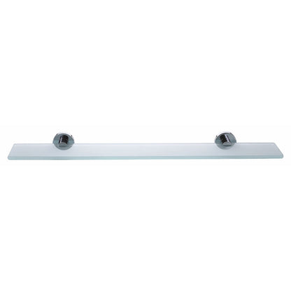 tesa SMOOZ Glass Shelf, Chrome-Plated, Satin-Finish Glass, Adhesive Solution