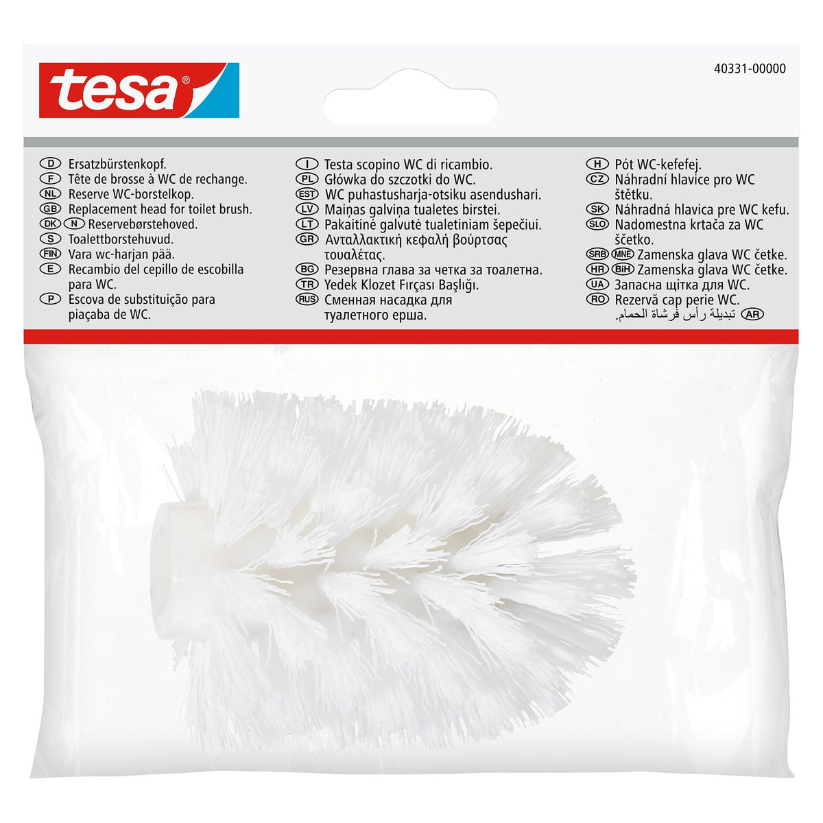 tesa Replacement Head for Toilet Brushes: White, Deluxxe, Elegaant, Exxcellent, Ekkro, Hukk, Klaam, Loxx, Luup, or Smooz