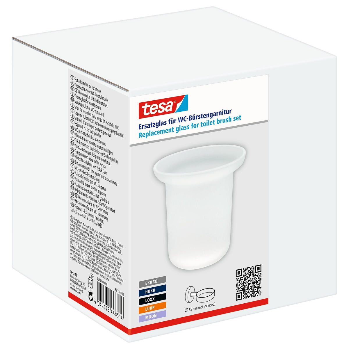 tesa Replacement Glass for Ekkro, Hukk, Loxx, Luup, and Moon Toilet Brushes