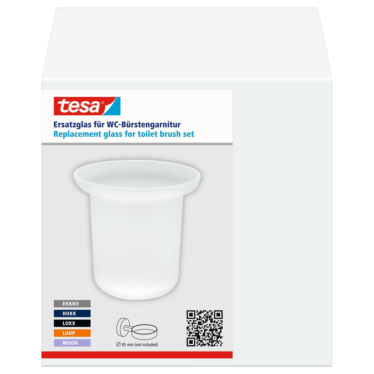 tesa Replacement Glass for Ekkro, Hukk, Loxx, Luup, and Moon Toilet Brushes