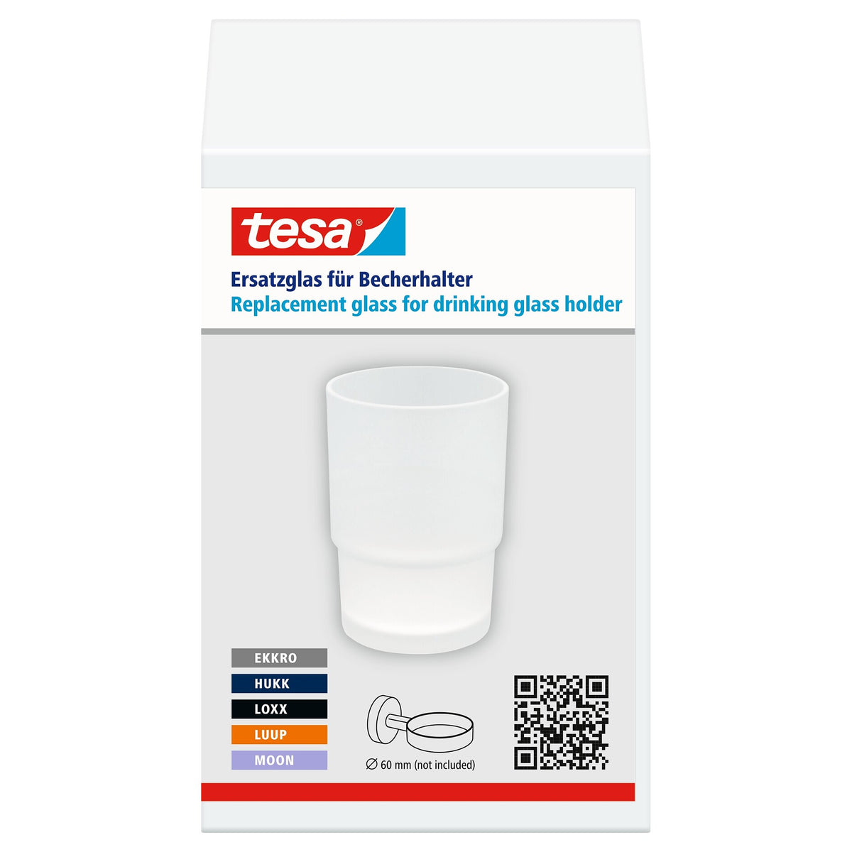 tesa Replacement Glass for Toothbrush Cup Holders: Ekkro, Hukk, Loxx, Luup, Moon, Smooz