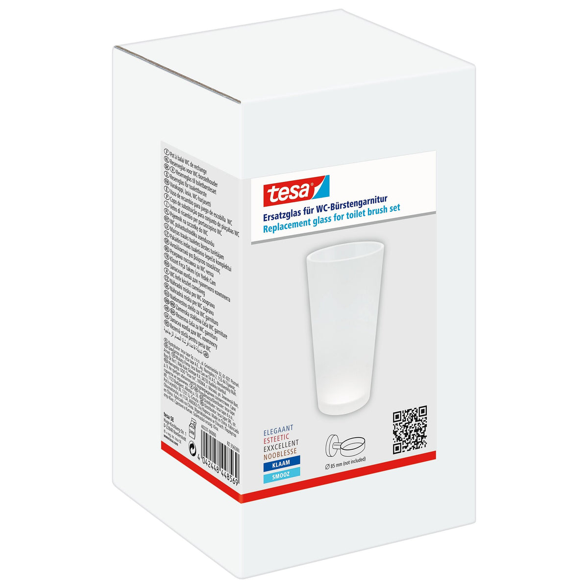 tesa Replacement Glass for Toilet Brushes: Elegaant, Esteetic, Exxcellent, Nooblesse, Klaam, and Smooz