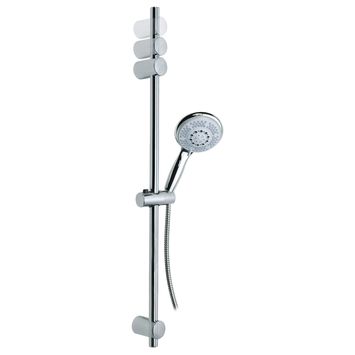 tesa SPAA Shower Set, 90 cm, chrome-plated, includes adhesive solution