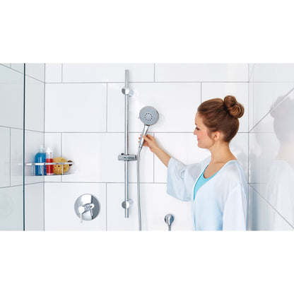 tesa SPAA Shower Set, 90 cm, Chrome-Plated, Includes Adhesive Solution – Instructions for Use