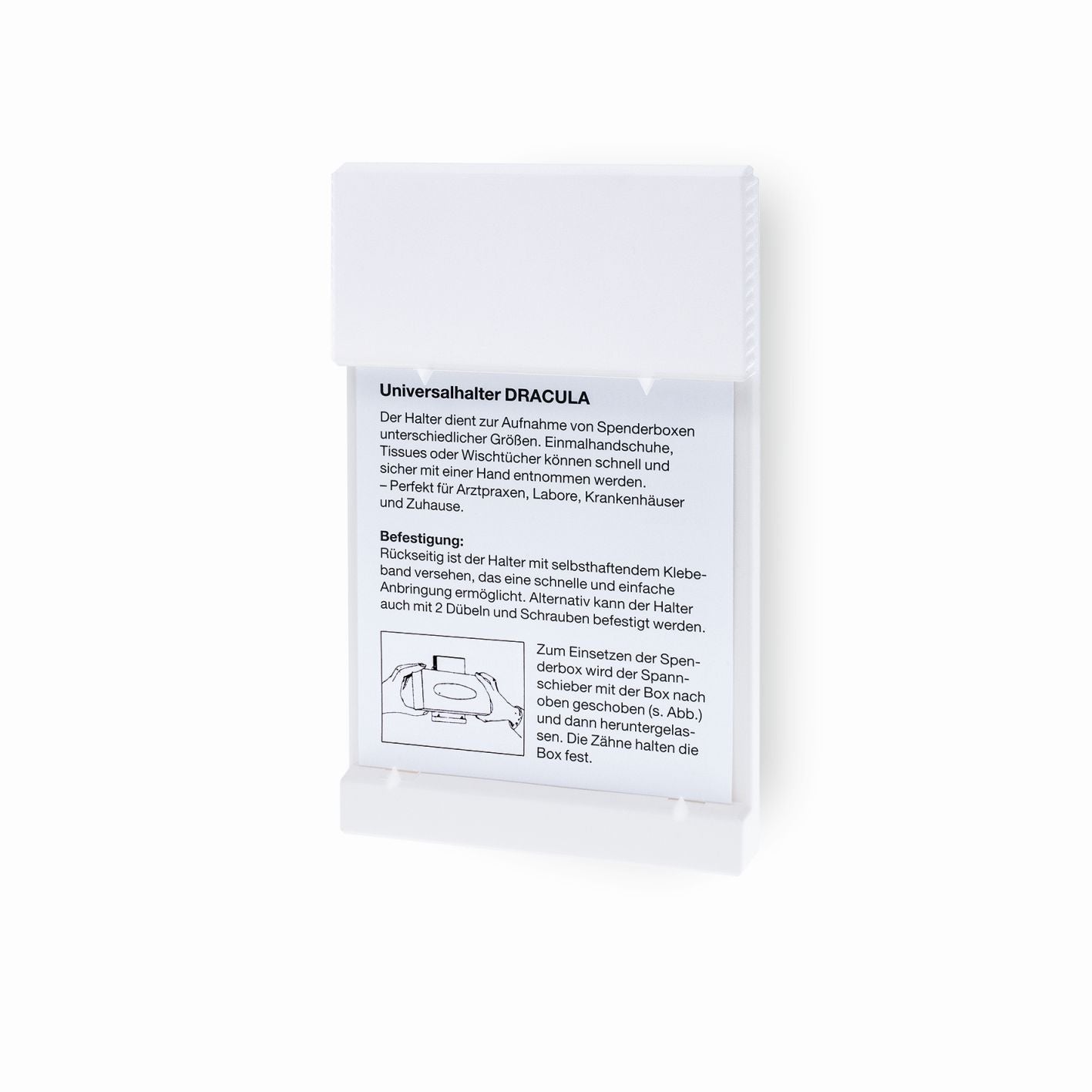 PS-Wandhalter ohne Aufdruck (weiß) | Packung (1 Stück)