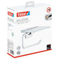 tesa DELUXXE Toilet Paper Holder with Shelf, Includes Adhesive Solution