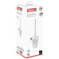 tesa DELUXXE Toilet Brush Set, Metal, Chrome-Plated, Includes Adhesive Solution