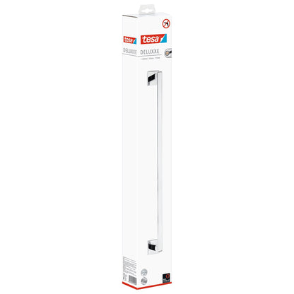 tesa DELUXXE Towel Rack, Metal, Chrome-Plated, Includes Adhesive Solution