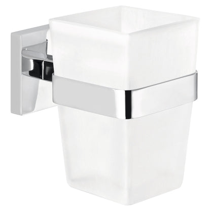 tesa DELUXXE Toothbrush Holder, Elegant Design, Includes Adhesive Solution