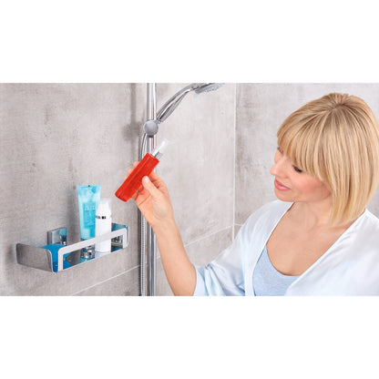 tesa DELUXXE Shower Basket, Exquisite Design, Includes Adhesive Solution – Instructions for Use