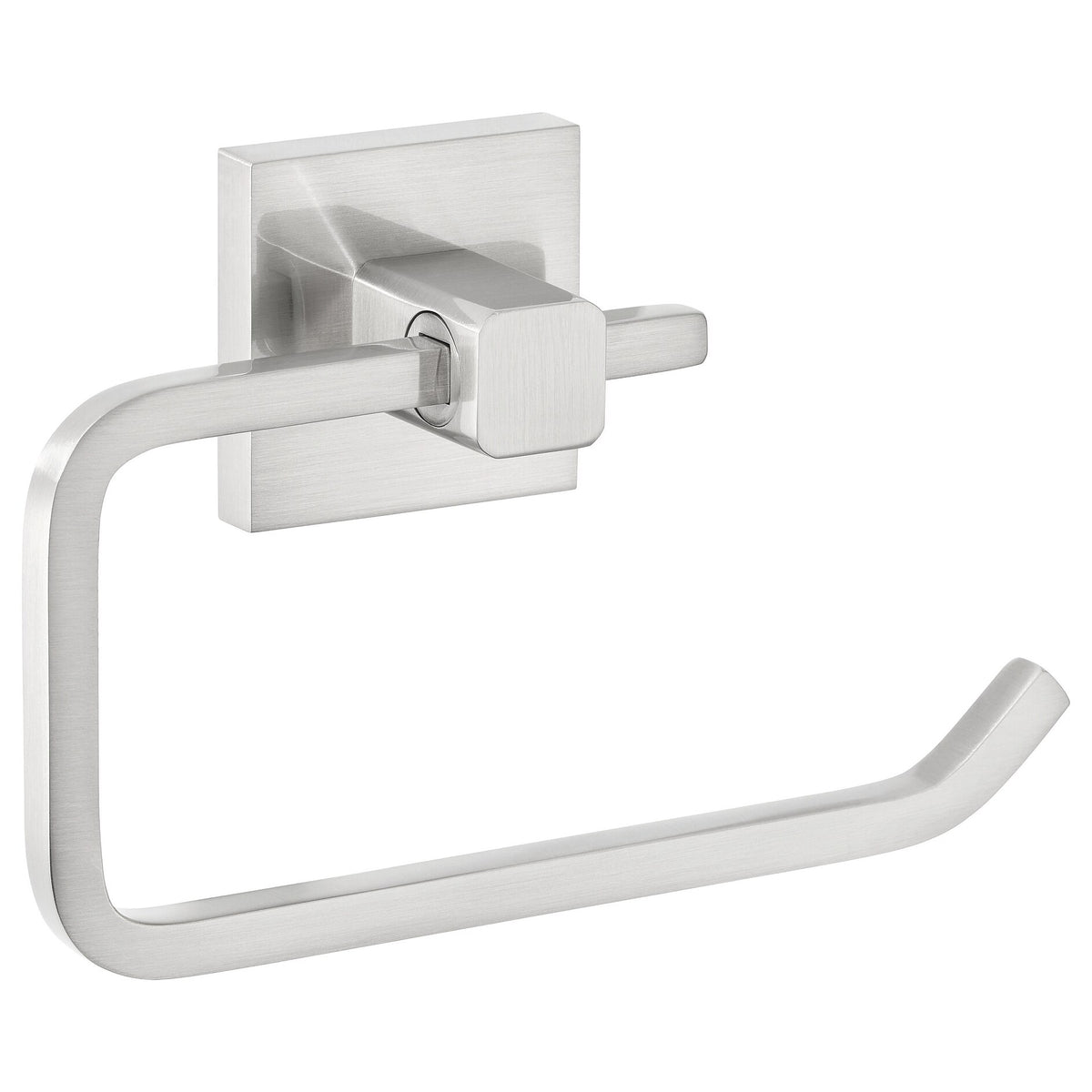 tesa EXXCLUSIV Toilet Paper Holder, Stainless Steel Look, Adhesive Mount