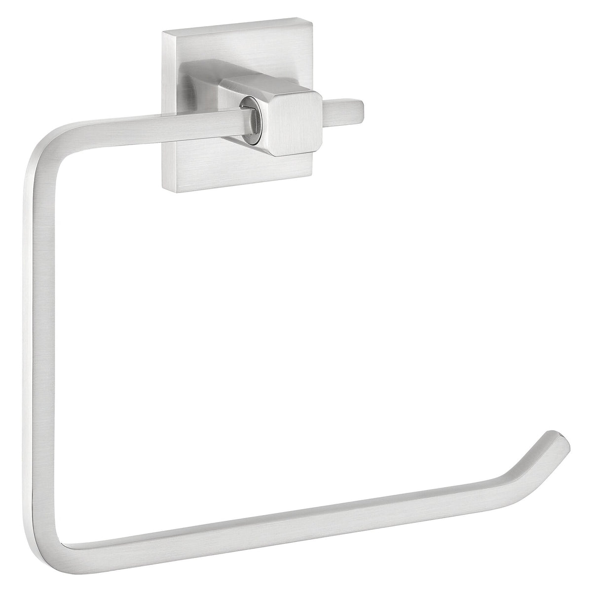 tesa EXXCLUSIV Towel Ring, Stainless Steel Look, Includes Adhesive Solution
