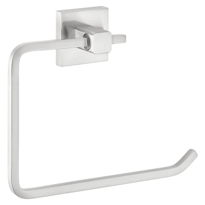 tesa EXXCLUSIV Towel Ring, Stainless Steel Look, Includes Adhesive Solution