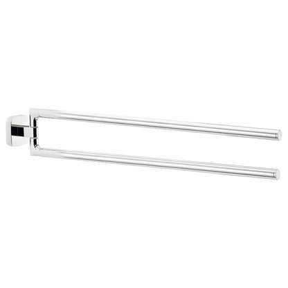 tesa ELEGAANT Towel Rack, 2-arm, Metal, Chrome-Plated, Adhesive Mount
