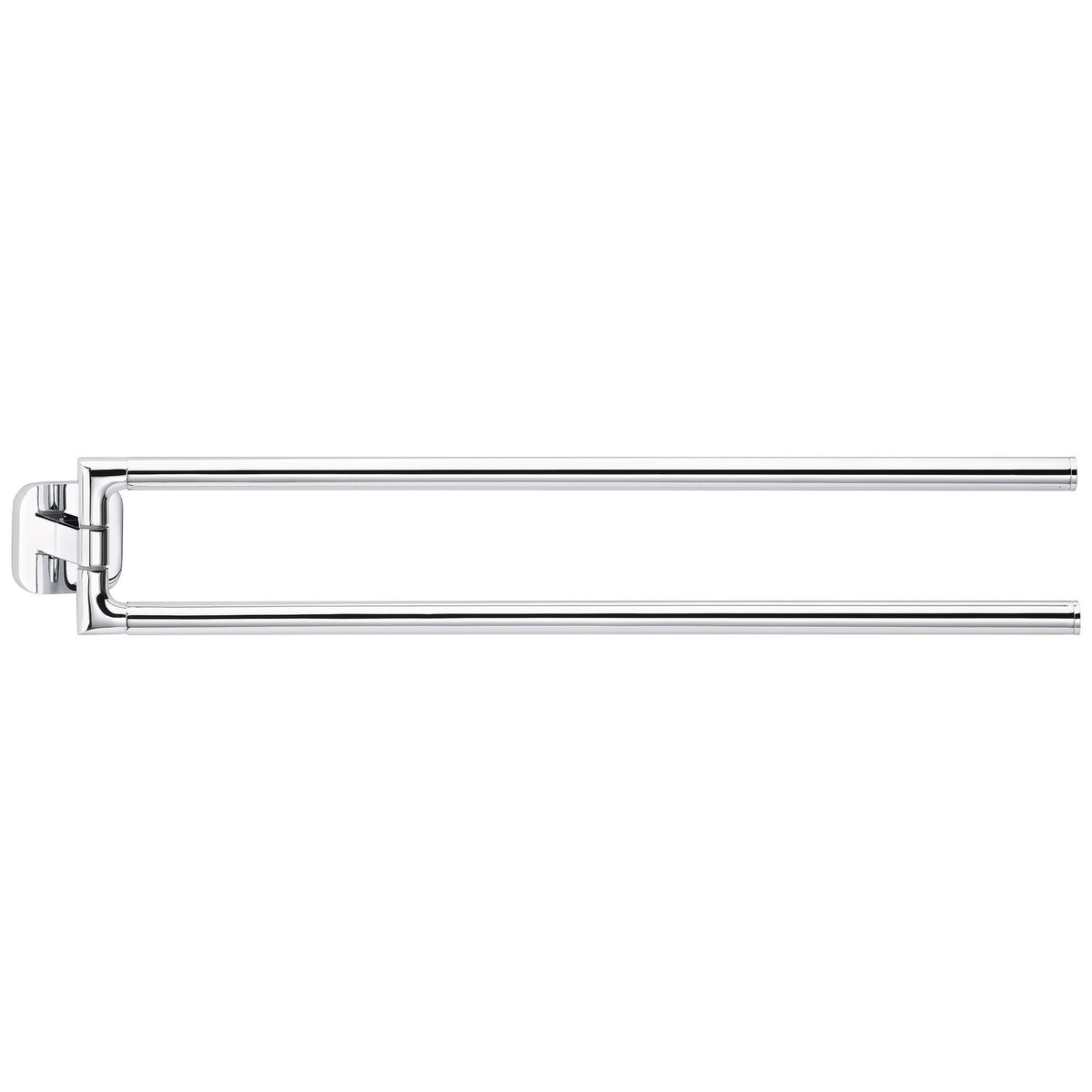 tesa ELEGAANT Towel Rack, 2-arm, Metal, Chrome-Plated, Adhesive Mount