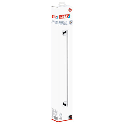 tesa ELEGAANT Towel Rack, Chrome-Plated, Metal, Includes Adhesive Solution