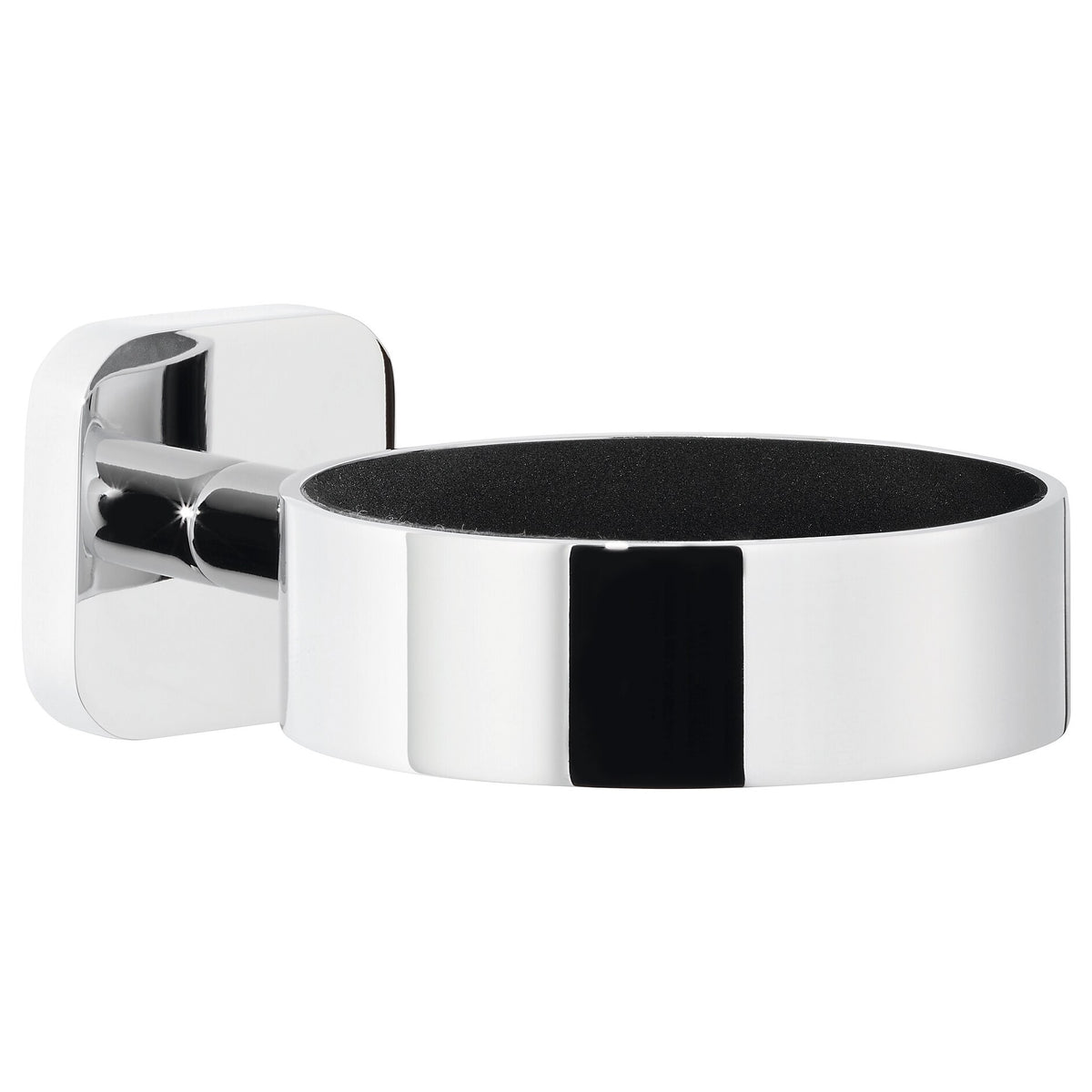 tesa ELEGAANT Hair Dryer Holder, chrome-plated, elegant design, includes adhesive solution