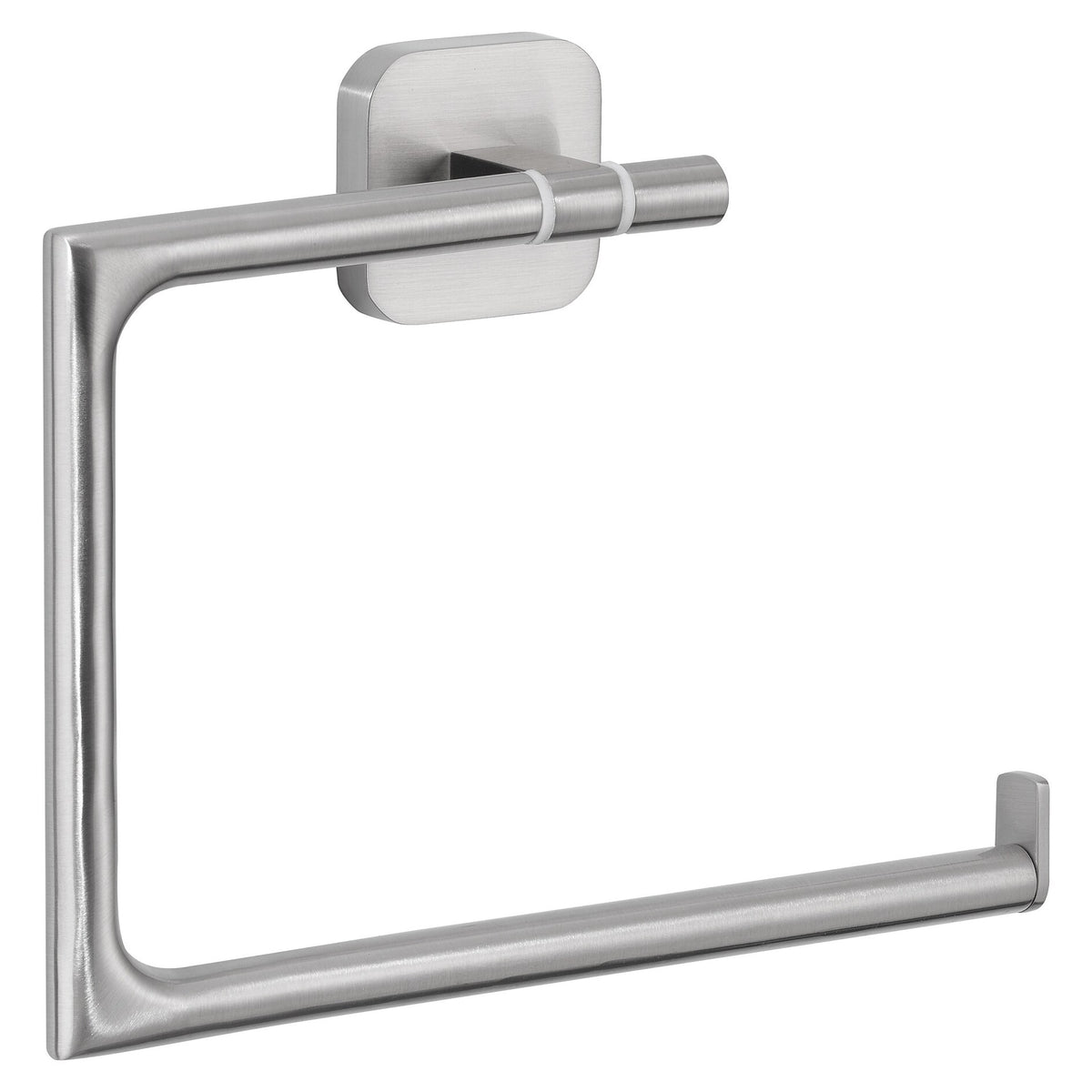 tesa Esteetic Towel Ring, Stainless Steel Look, Includes Adhesive Solution