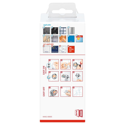 tesa Esteetic Replacement Roll Holder, Stainless Steel Finish, Adhesive Solution