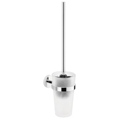 tesa Exxcellent Toilet Brush, Metal, Chrome-Plated, Includes Adhesive Solution