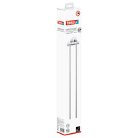 tesa Exxcellent Towel Rack, Metal, Chrome-Plated, 2-Arm, Includes Adhesive Solution