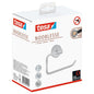 tesa Nooblesse Toilet Paper Holder (without lid), stainless steel finish, includes adhesive solution