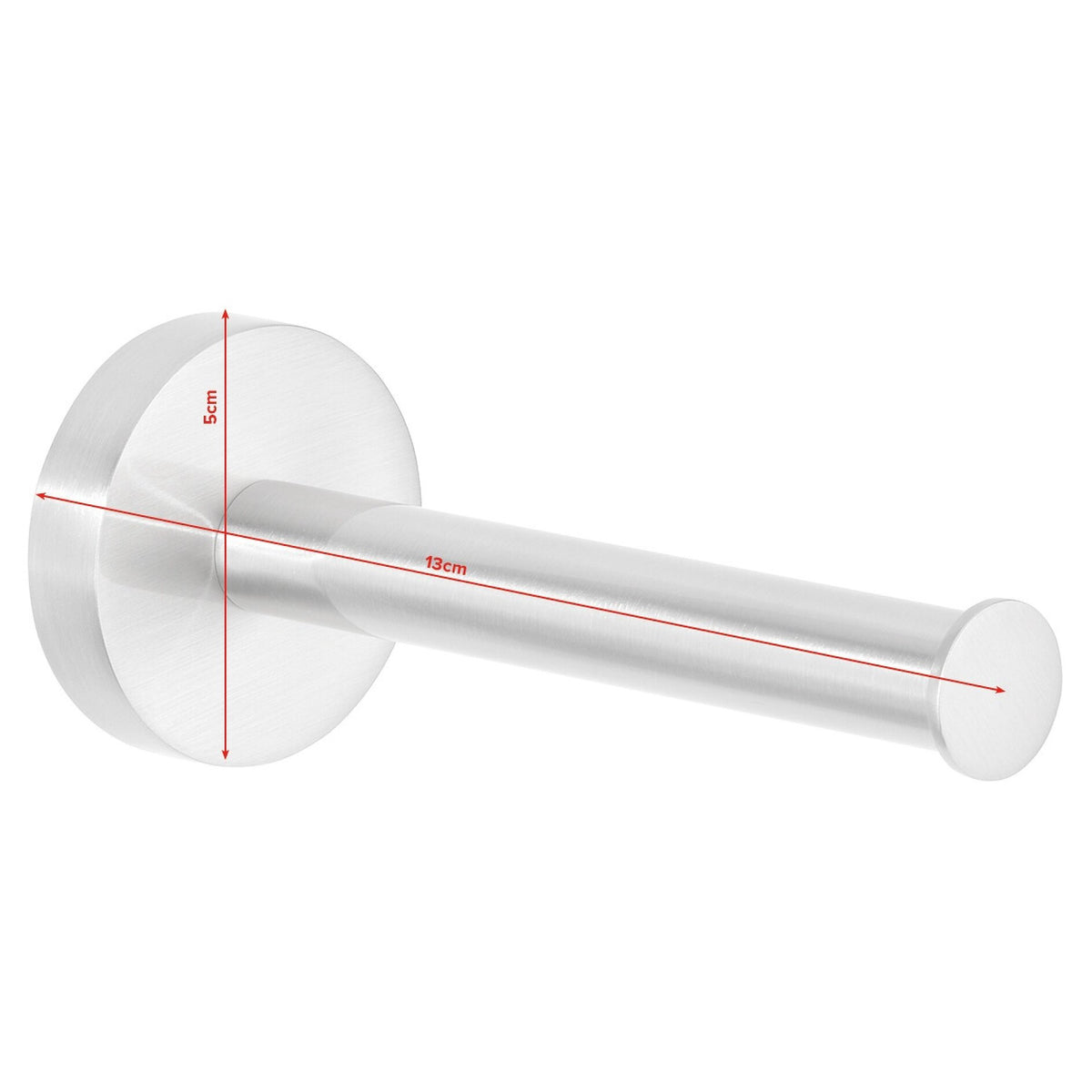 tesa Nooblesse Replacement Roll Holder, Stainless Steel Look, Includes Adhesive Solution – Dimensions