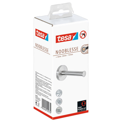 tesa Nooblesse Replacement Roll Holder, Stainless Steel Finish, Includes Adhesive Solution